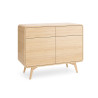 Commode chêne clair 2 portes et 2 tiroirs Helion