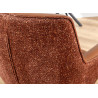 Lot de 2 chaises pivotantes en cuir et tissu marron Darek