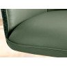 Lot de 2 fauteuils pivotants en cuir et tissu vert Darek