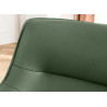 Lot de 2 fauteuils pivotants en cuir et tissu vert Darek