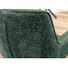 Lot de 2 fauteuils pivotants en cuir et tissu vert Darek