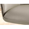 Lot de 2 fauteuils pivotants en cuir et tissu taupe Darek