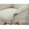 Chaises pivotantes beige et bois massif Darek