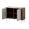 Commode 2 portes noyer et cachemire Wrap