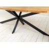Table à manger ovale en manguier et métal noir Tilio