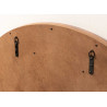 Miroir mural rond en bois d'acacia Laura