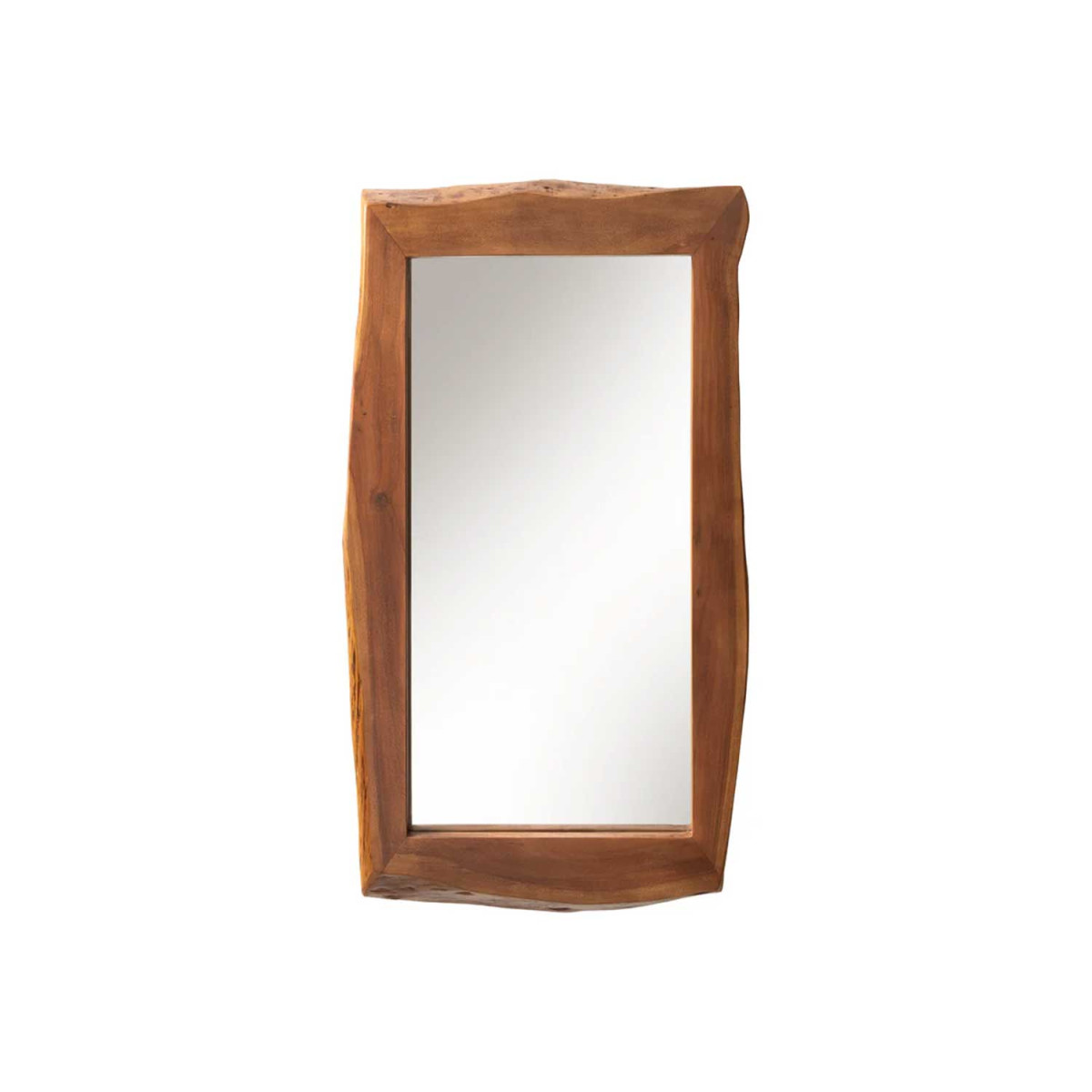 Miroir mural rectangulaire en bois d'acacia Laura