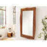 Miroir mural rectangulaire en bois d'acacia Laura