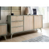 Meuble buffet moderne vert et bois clair Forest