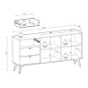 Meuble buffet moderne vert et bois clair Forest