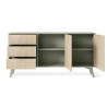 Meuble buffet moderne vert et bois clair Forest