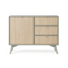 Commode moderne vert et bois clair Forest