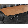 Table à manger extensible aspect noyer Oriana