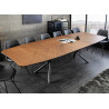 Table à manger extensible aspect noyer Oriana