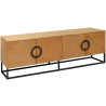 Meuble TV moderne 180 cm aspect chêne Irma