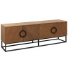 Banc TV moderne 180 cm aspect noyer Irma
