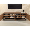 Banc TV moderne 180 cm aspect noyer Irma