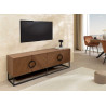 Banc TV moderne 180 cm aspect noyer Irma