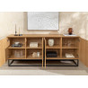 Buffet moderne 180 cm aspect chêne Irma