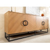 Buffet moderne 180 cm aspect chêne Irma