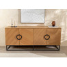 Buffet moderne 180 cm aspect chêne Irma