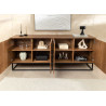 Buffet moderne 180 cm aspect noyer Irma