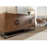 Buffet moderne 180 cm aspect noyer Irma