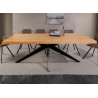 Table à manger rectangulaire aspect chêne 2m Anaya