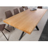 Table à manger rectangulaire aspect chêne 2m Anaya