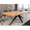 Table à manger rectangulaire aspect chêne 2m Anaya