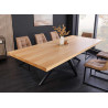Grande table à manger rectangulaire aspect chêne 2m40 Anaya