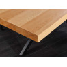 Grande table à manger rectangulaire aspect chêne 2m40 Anaya