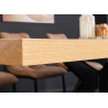 Grande table à manger rectangulaire aspect chêne 2m40 Anaya