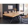 Grande table à manger rectangulaire aspect chêne 2m40 Anaya