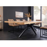 Grande table à manger rectangulaire aspect chêne 2m40 Anaya