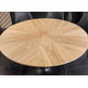 Table à manger ronde aspect chêne 120 cm Anaya
