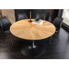 Table à manger ronde aspect chêne 120 cm Anaya