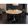 Table à manger ronde aspect chêne 120 cm Anaya