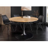 Table à manger ronde aspect chêne 120 cm Anaya