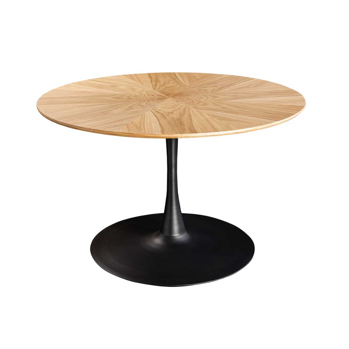 Table à manger ronde aspect chêne 120 cm Anaya