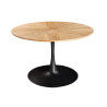 Table à manger ronde aspect chêne 120 cm Anaya