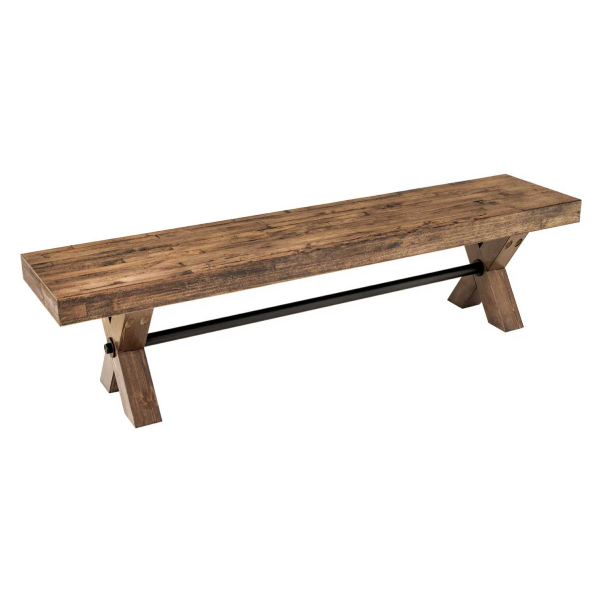 Banc de table en bois de pin Malaya