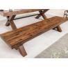 Banc de table en bois de pin Malaya