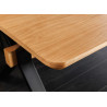 Table à manger extensible 180-300 cm aspect chêne et métal Armando