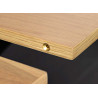 Table à manger extensible 200-320 cm aspect chêne et métal Armando