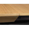 Table à manger extensible 200-320 cm aspect chêne et métal Armando