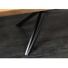 Table à manger extensible 200-320 cm aspect chêne et métal Armando