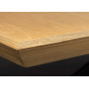 Table à manger extensible 200-320 cm aspect chêne et métal Armando