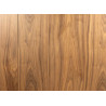 Table à manger extensible 200-320 cm aspect noyer et métal Armando