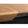 Table à manger extensible 200-320 cm aspect noyer et métal Armando
